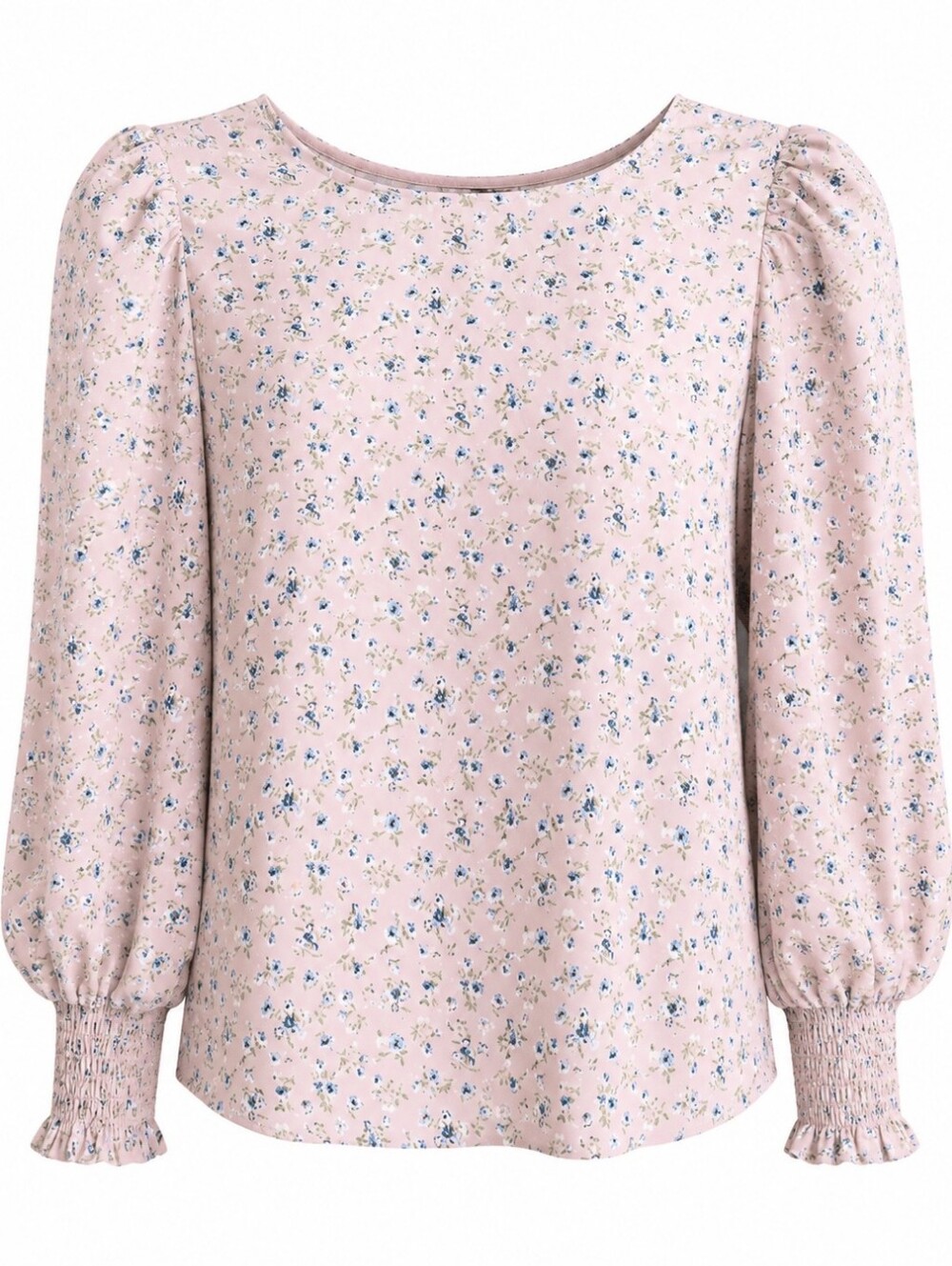 Pleione Pink Floral Long-Sleeve Blouse